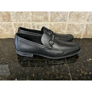 Salvatore Ferragamo Moccasin With Gancini Ornament Size 10.5 Black
